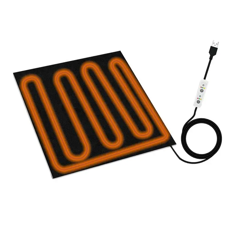 

Small Heating Pad 5V USB Powered Heating Pad For Back Portable Heated Travel Blanket Mat Heat Settings And Auto Shut Off