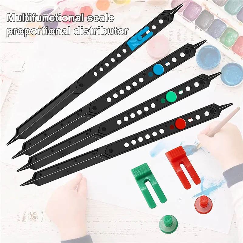

25.4CM Adjustable Proportional Divider Drawing Tool Portable Plastic Drawing Tool Art Drawing Ruler For Artists Dropshipping