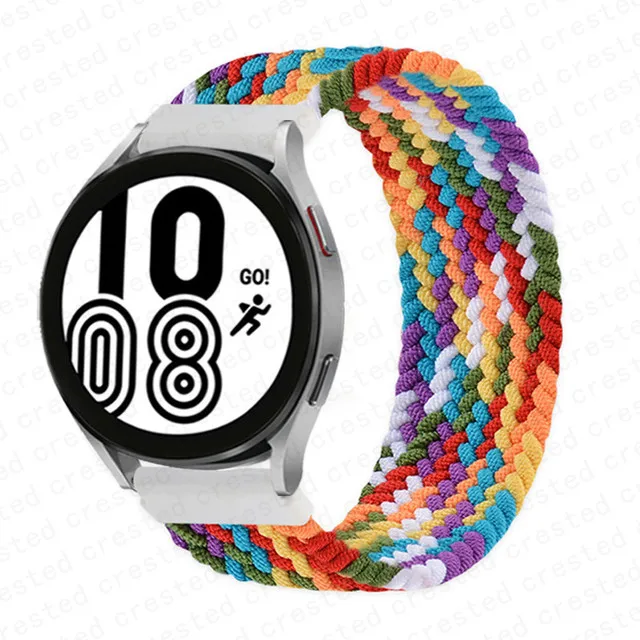 Braided Solo Loop Bracelet Watch Strap, 20mm 22mm Adjustable Band