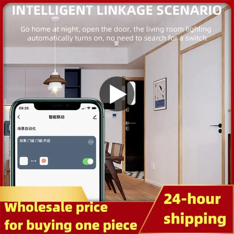 

Датчик окон Smart Home Security Wi-Fi и подключение, легкая установка, двухрежимный умный энергоэффективный Alexa