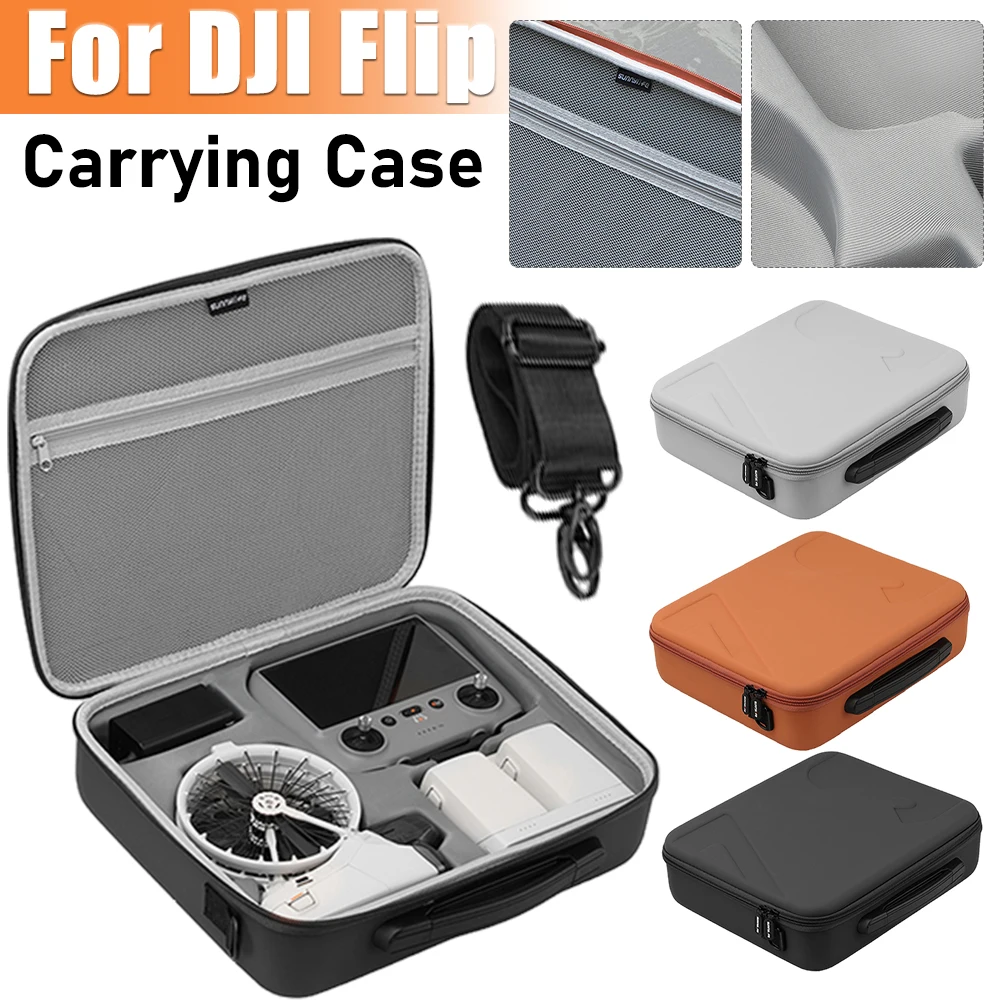 Carrying Case Portable Travel Shoulder Bag Hard Suitcase Waterproof Handbag for DJI Flip Drone RC 2/RC-N3 Drone Accessories