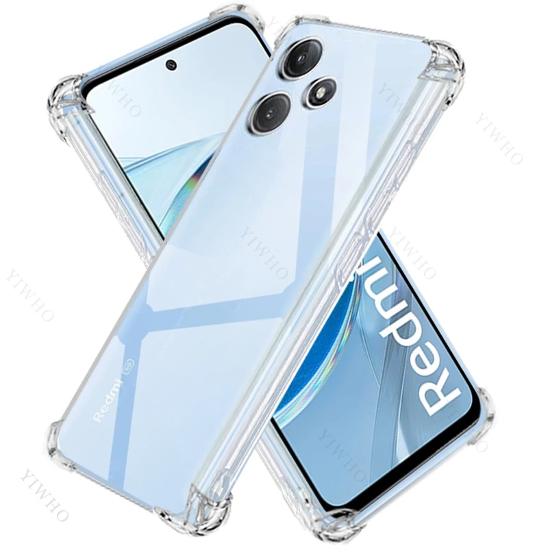 Funda de teléfono para Xiaomi Redmi 12 (6.79 ) con 1 protector de pantalla  de vidrio templado, delgada transparente a prueba de golpes X