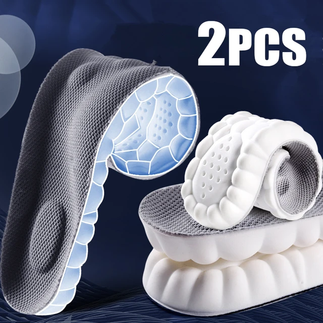 4D Cloud Technology Sports Insoles for Shoes PU Sole Soft Breathable