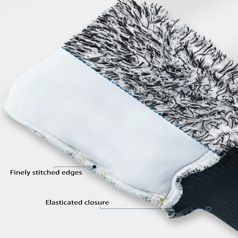 Car Wash Microfiber Chenille Gloves Thick Car Cleaning Mitt Wax Detailing Waterproof Brush Auto Care Double-faced Glove SEAMETAL microfiber car mitt car cleaning gloves microfiber cleaning gloves microfiber washing gloves microfiber gloves
