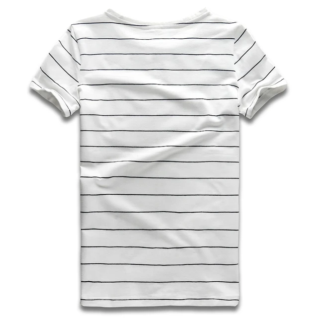 Camiseta Rayas Blancas Y Negras Mujer - Camisetas - AliExpress