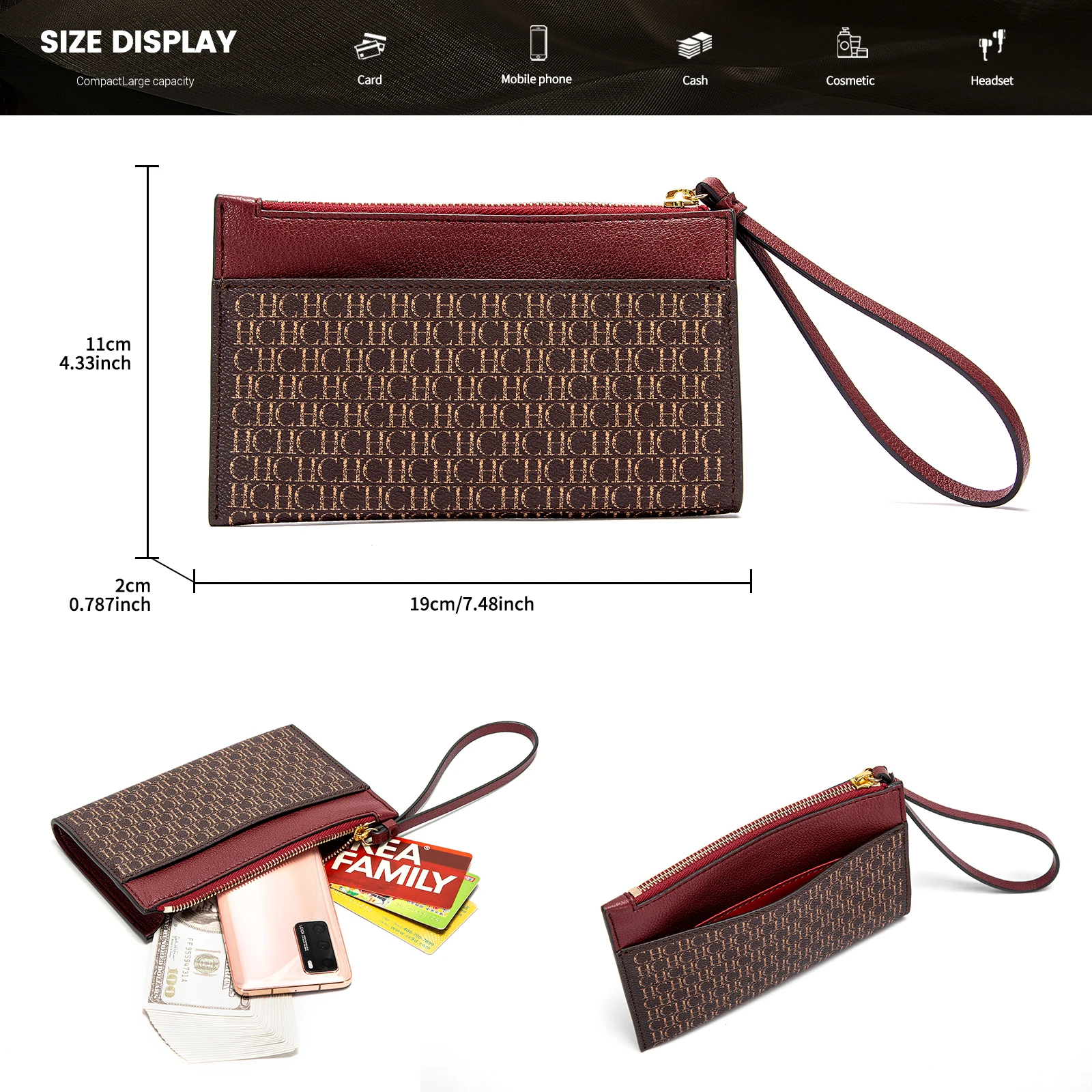 حقيبة كلاتش كلاسيكية عتيقة للسيدات، بتصميم مطبوع ع...