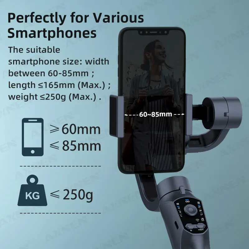 F10 3-Axis Handheld Gimbal Smartphone Stabilizer Cellphone Selfie Stick for Android iPhone Phone Vlog Anti Shake Video Recording images - 6