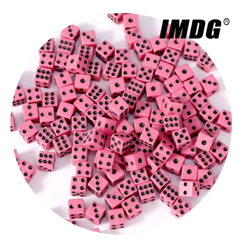 Acrylic Square Corner Dice 8mm 100pcs/Pack Right Angle Automatic Mahjong Jigsaw Puzzle Mini Game Cubes