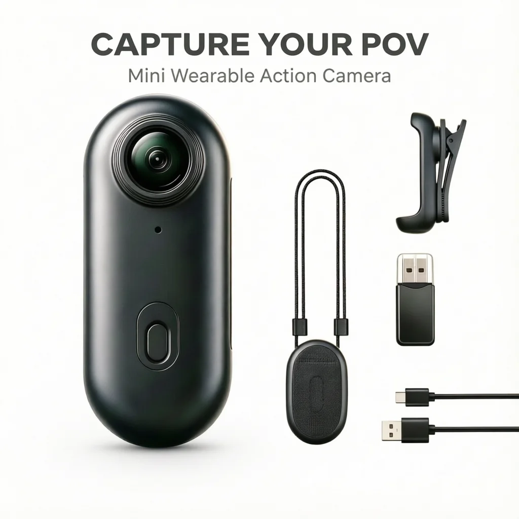 4K HD Mini Vlog Camera with WiFi Wireless Portable Action Body Cam for Sports Travel Photography Pocket Sized Video Recorder 1 4K HD Mini Vlog Camera with WiFi Wireless Portable Action Body Cam for Sports Travel Photography Pocket Sized Video Recorder 1