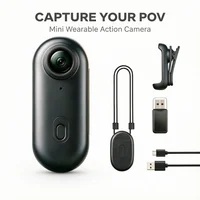 4K HD Mini Vlog Camera with WiFi Wireless Portable Action Body Cam for Sports Travel Photography Pocket Sized Video Recorder 1