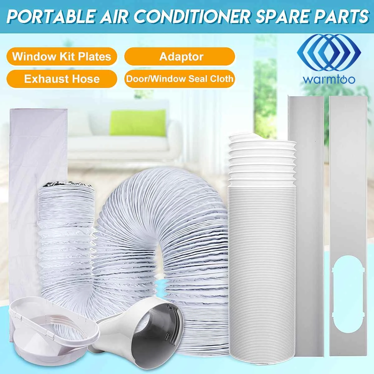 6 Meter Grey Extension Hose To Fit Portable Air Conditioners Connect Easily To Your Existing Vent Exhaust Hose Extending It By 6 Meters 