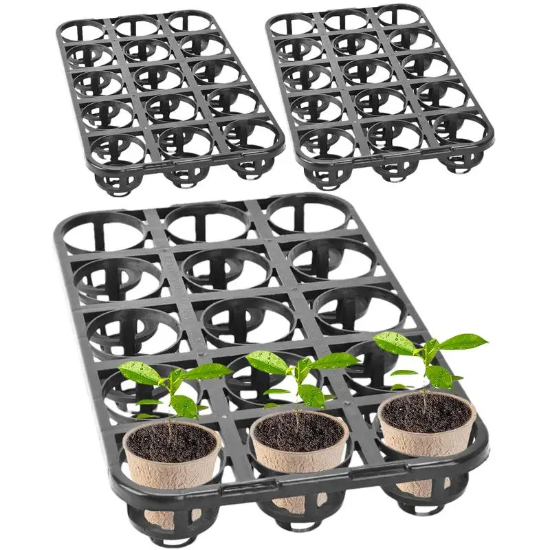 

Nursery Trays Seedling Pots Carrying Trays Round Carrier With High Dome Germination Seed Starter Trays Indoor Pots For Nursery