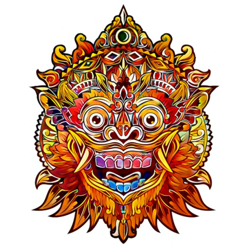 

Halloween Mask Puzzle Educational Toys for Kids Creative Games Jigsaw Puzzles Learning Developing Wooden Geometric Shape Toy