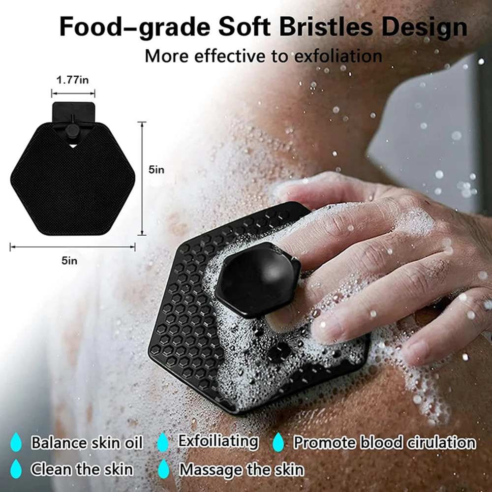 

Cleansing Brush Soft Silicone Body Scrubber Handheld Shower Gentle Face Body Exfoliating and Massage for All Kinds of Skin