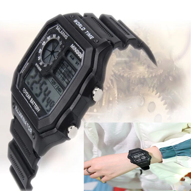 smartwatch digital New Military Digital Watches Men Sports Luminous Chronograph Waterproof Male Electronic Wrist Watches Relogio Masculino thin digital watch
