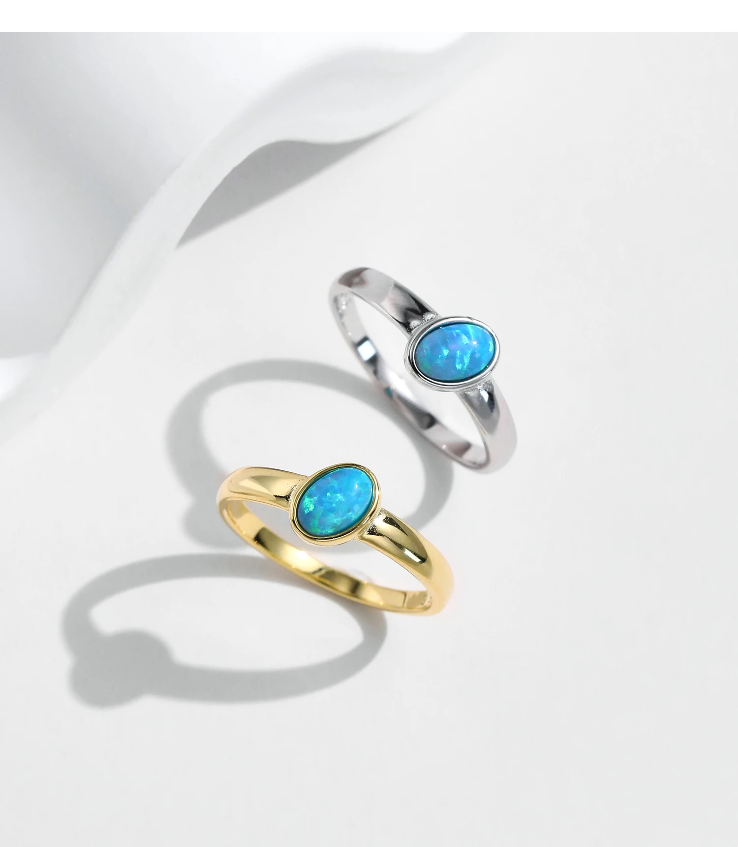 MODIAN 925 Sterling Silver Irregular Oval Opal Charming Finger Ring Platinum Plated Vintage Rings For Women Silver Jewelry Gift