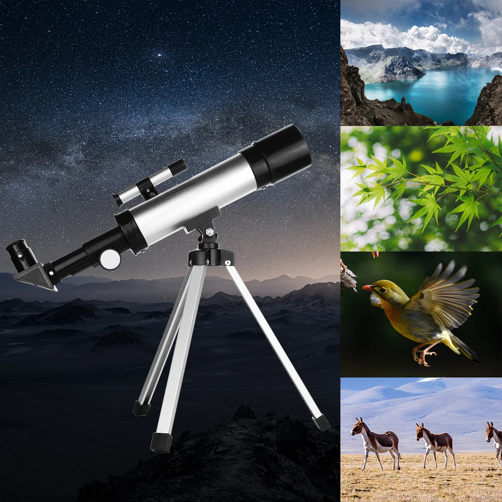 

Astronomical Telescope for Kids and Beginners 90X Magnification Telescope with Finder Scope 2 Eyepieces and Tripod