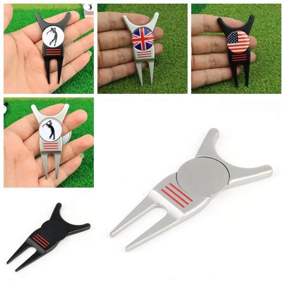 

Zinc Alloy Golf Green Fork Golf Accessories Magnetic Dropship Golf Divot Tool Pitch Golf Marker Golf Switchblade Golf Putting