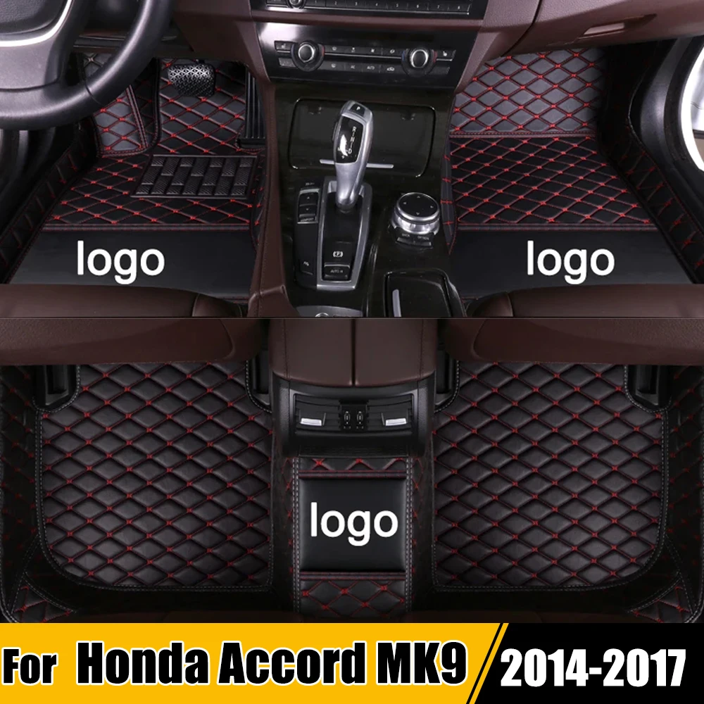 

Car Floor Mats For Honda Accord（9th GEN.）2014 2015 2016 2017 Custom Auto Foot Pads Automobile Carpet Cover interior accessories