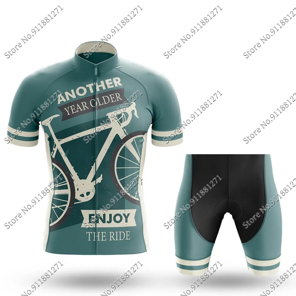 2023 Another Year Older Cycling Jersey Set Men Summer Clothing Road Bike Shirts Suit Bicycle Bib Shorts MTB Maillot Ropa 3