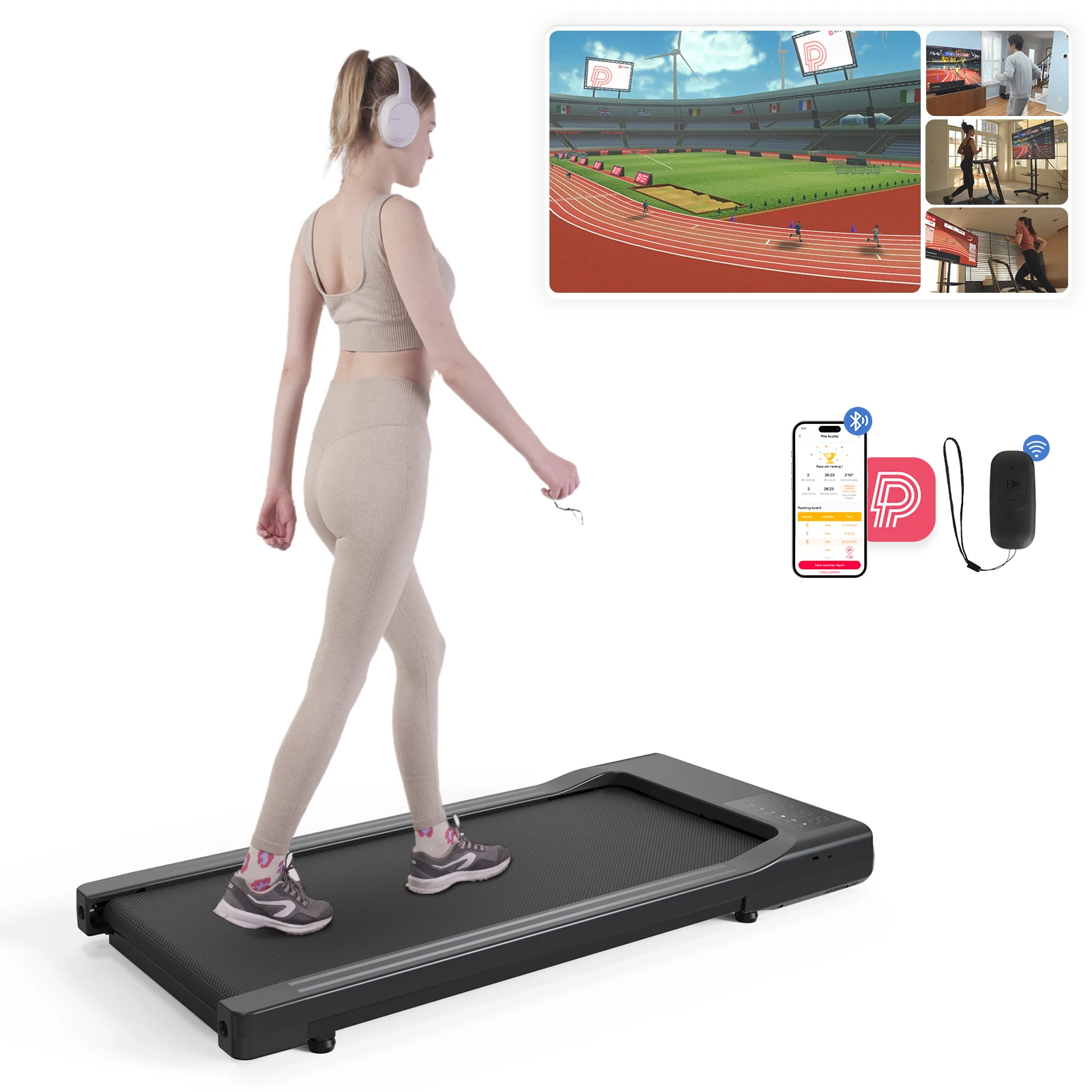 Hot Sale Treadmill 2in1 Treadmills for Home/Office Remote Control LCD Display Adjustable Speed Walking Pad Exercise Machine