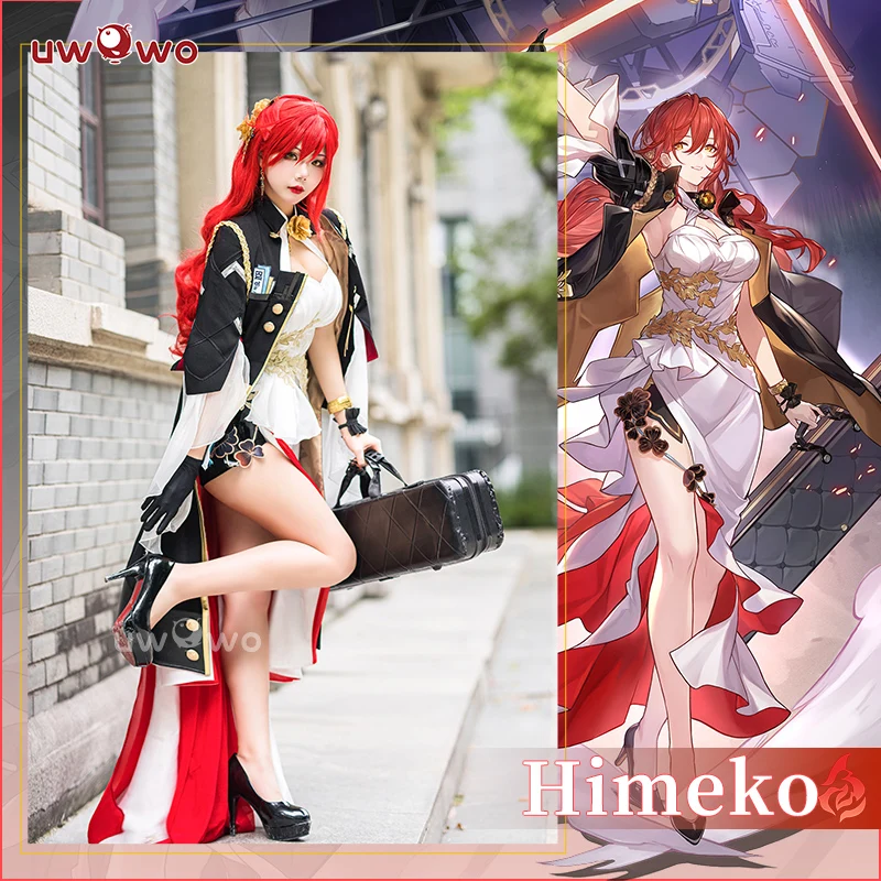 UWOWO Himeko Cosplay Honkai Star Rail Cosplay Himeko Costume スターレイル Cosplay Outfit Halloween Costumes Women Dress