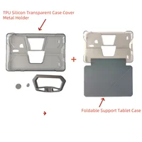 Original TPU Silicon Transparent Case Cover Metal Holder and Foldable Support Tablet Case For 8848 Unihertz TANK Pad 1