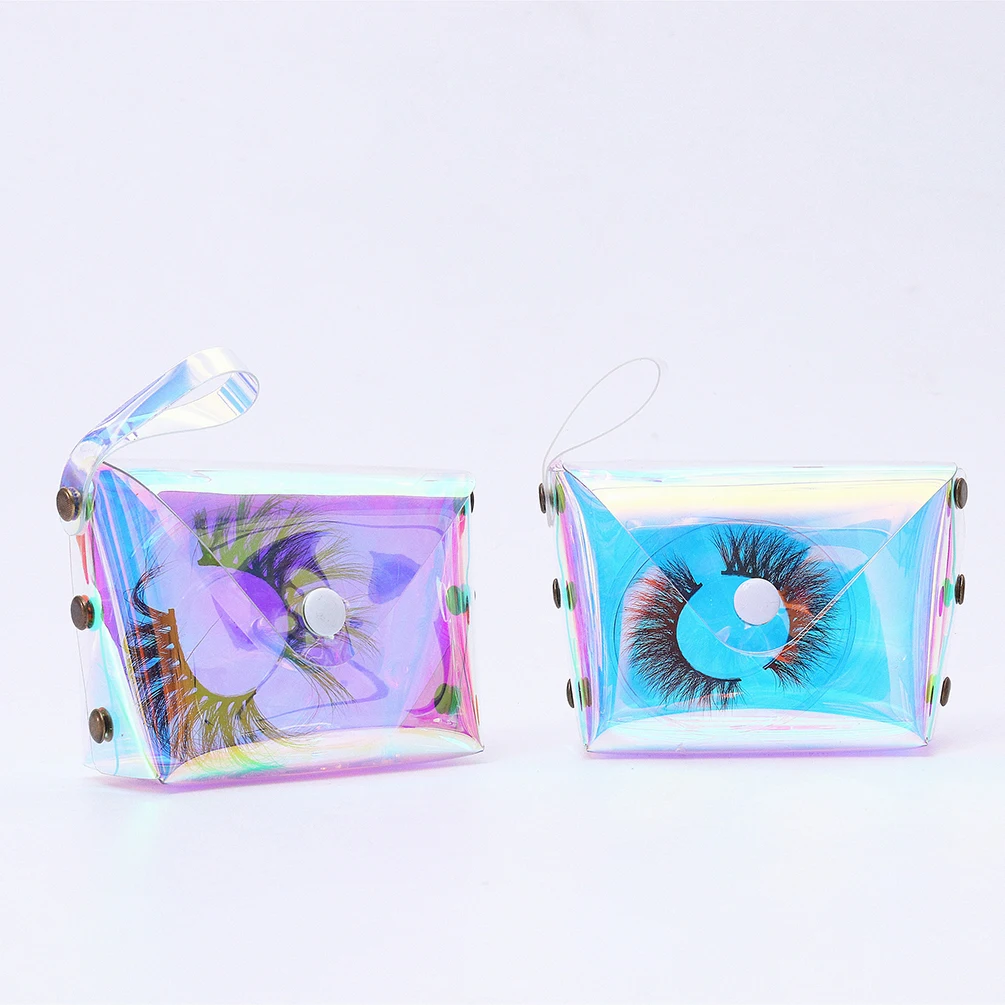 

Bulk Laser Transparent False Eyelashes Box for Storage Lash Holder Wholesale Lashes Boxes Private Label Custom Makeup