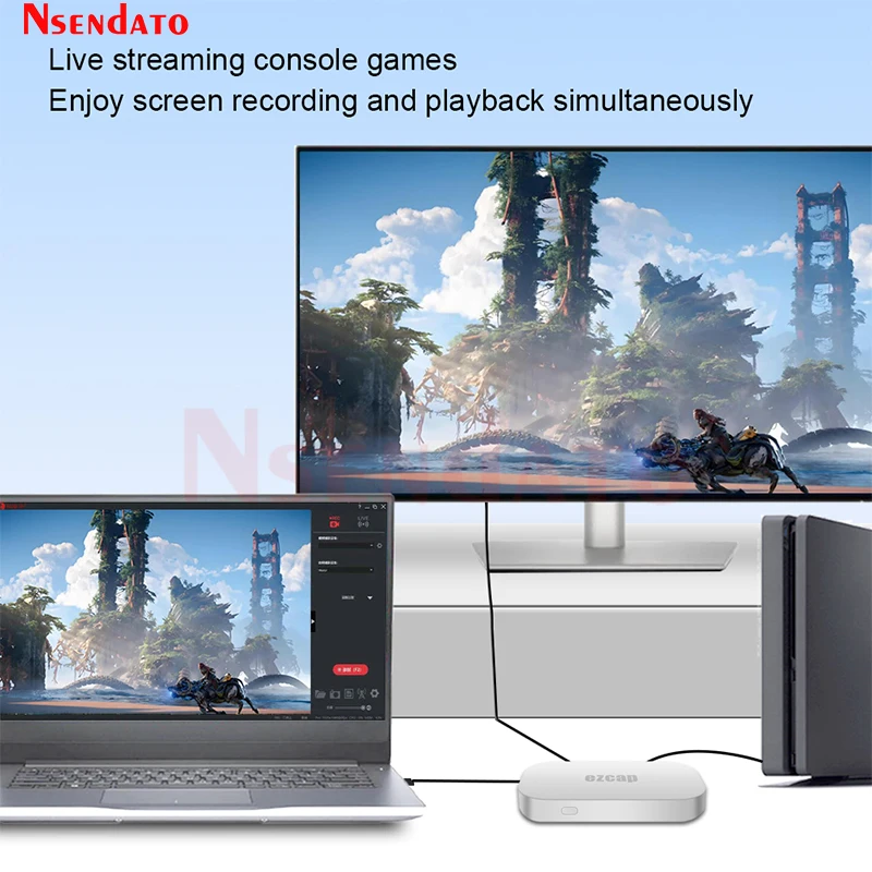 Ezcap374 GameLink Neo 4k 30fps HDMI USB3.2 USB C Video Audio Game Capture Grabber Card Support Pass-Through for Computer TV PC