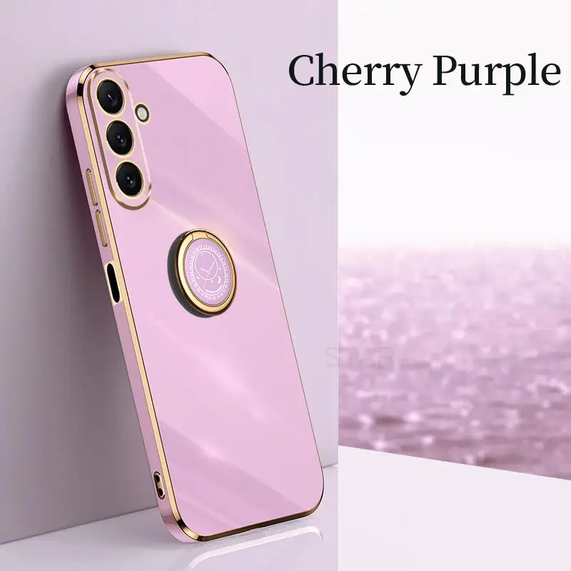 Luxury Plating Ring Holder Silicone Stand Case with Premium Finish