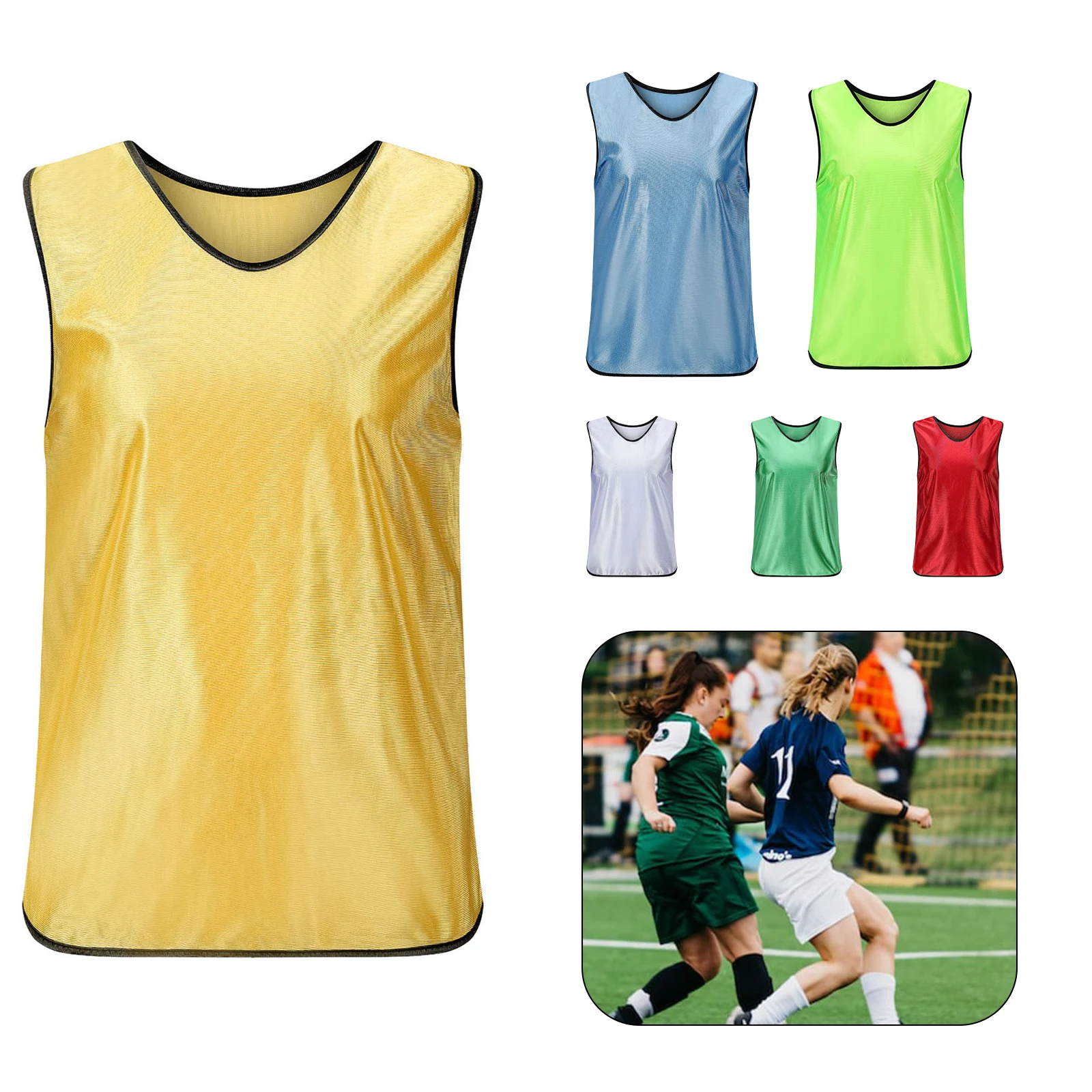 Description Picture 3 of itemFor Youth Sports Jerseys Football Vest Soccer Pinnies Team Sports 40x56cm Breathable Comfortable Football Vest