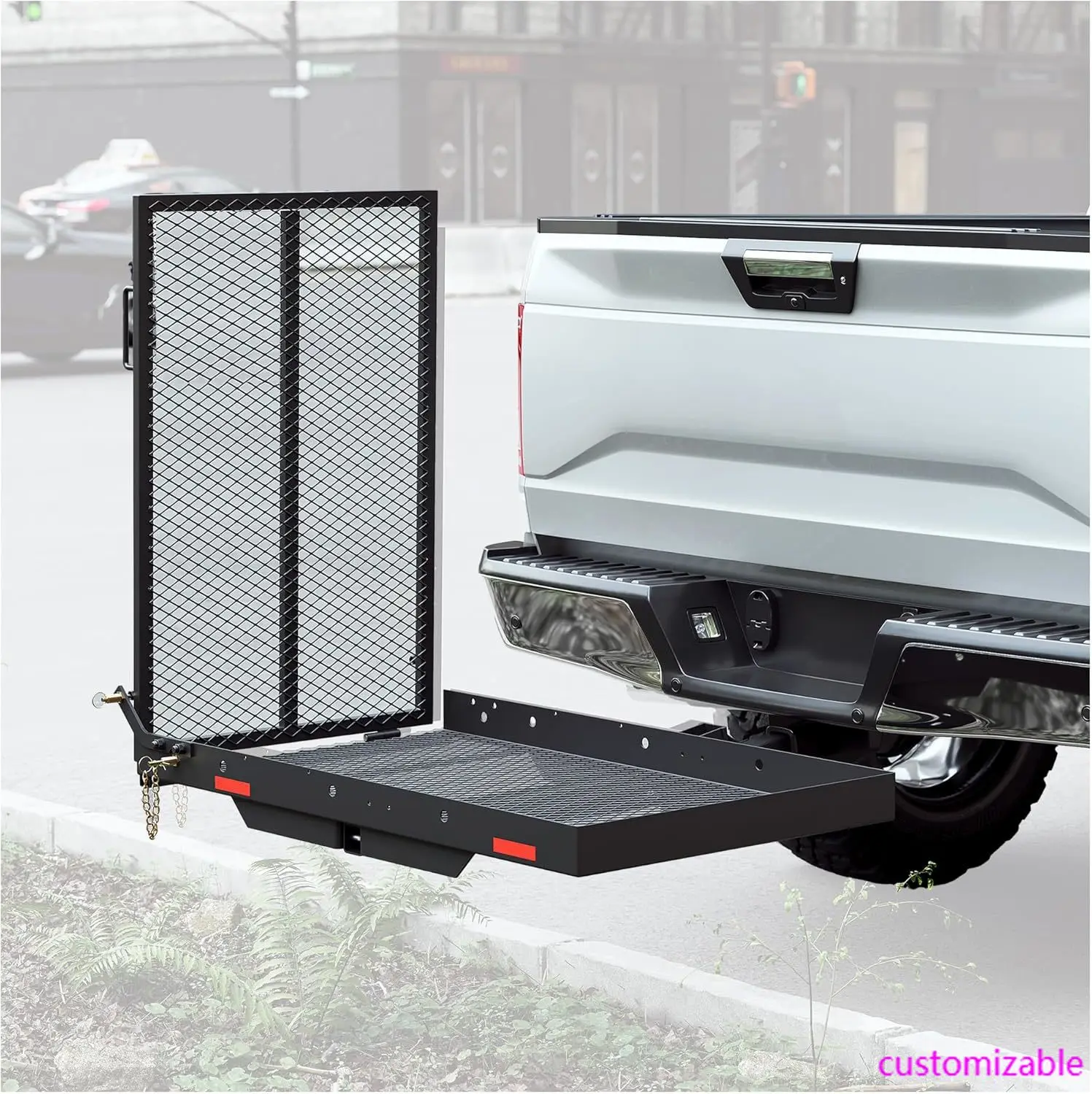 Trailer Hitch Folding Mobility Scooter Carrier Rack Luggage Basket Lift Rack Loading Ramp Wheelchair Carrier Mount Steel