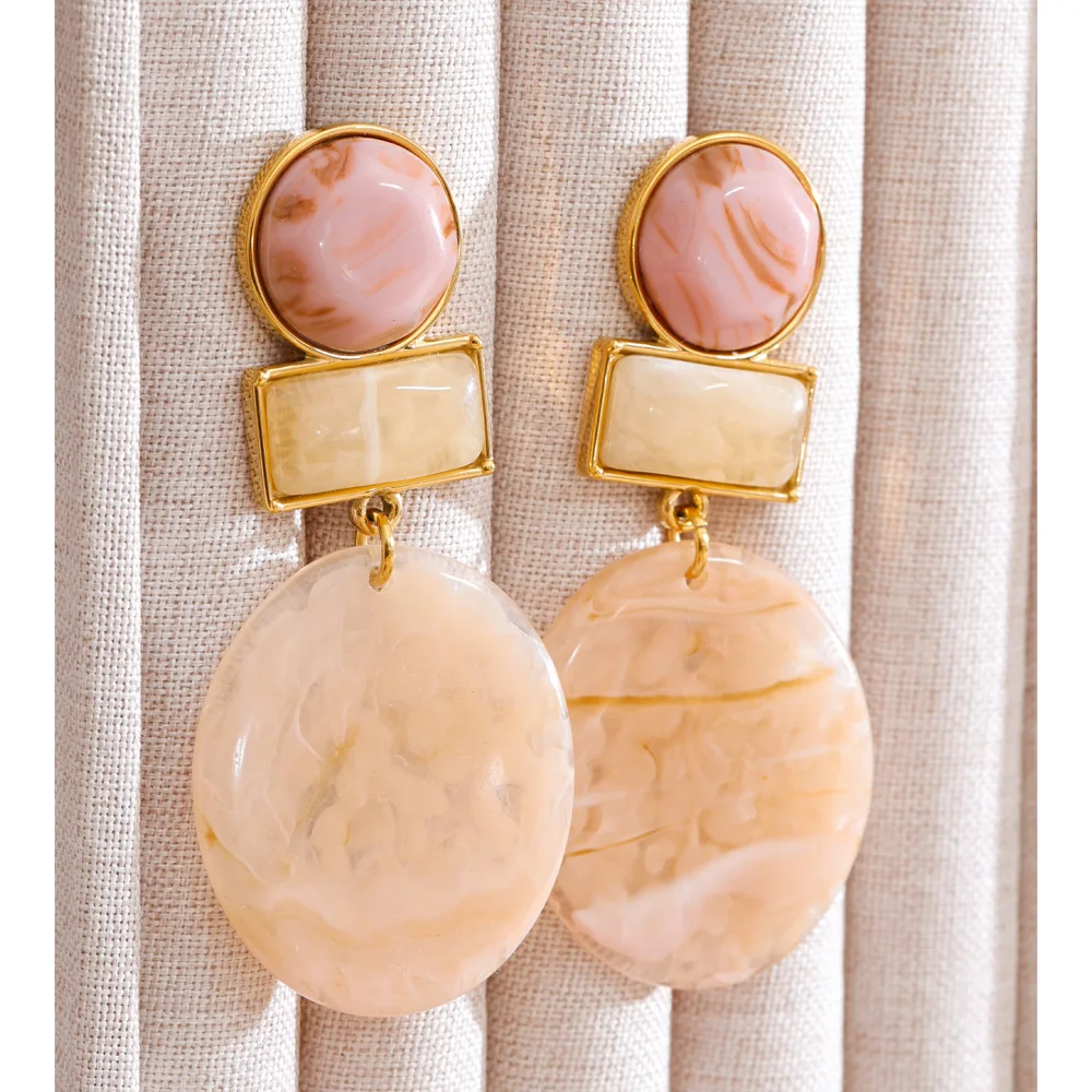 Yhpup Resin Dangle Earrings