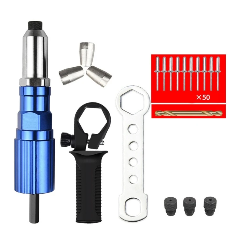 

Адаптер для заклепочного пистолета для электрической дрели, набор аккумуляторных клепальных инструментов, ручной инструмент