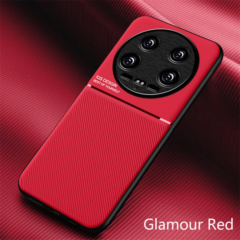 Leather Magnetic Car Holder Case - Silicone Protective Cover