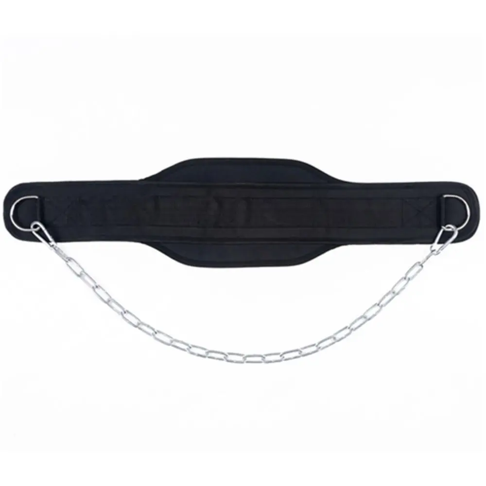 Double Layers Weighted Pull-up Belt Adjustable Thicken Weight Lifting Belt Sturdy Iron Chain Weighted Muscle-up Belt Training