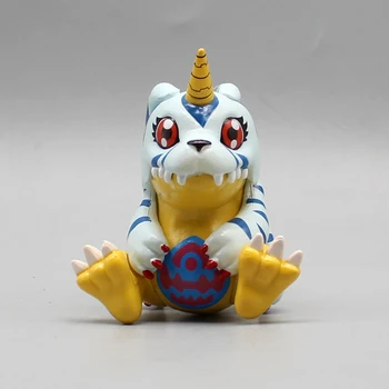 8cm Digimon Adventure GK Gabumon pet genie Kawaii doll cartoon Creative Model Decoration Children's Surprise Halloween Toy Gifts 1
