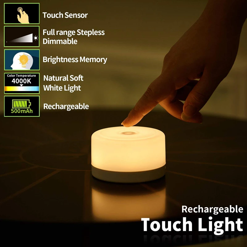 

Dimmable LED Night Light Touch Sensor Night Light USB Rechargeable Lamp For Children Kids Bedroom Baby Nursery Night Light