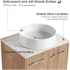 24" Floating Bathroom Vanity with Sink,24 Inch Single Sink Wall Mounted Bathroom Vanity,2 Doors and White Ceramic Basin Sink Top 3