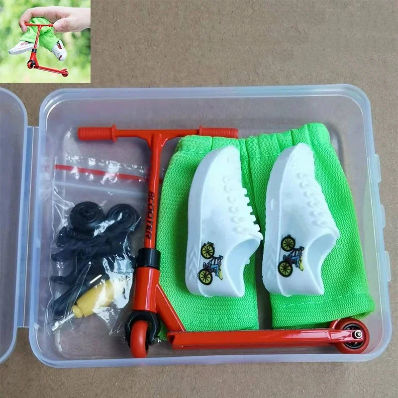 Alloy Finger Toy Skateboards Finger Toy Skateboards with Pants Shoes and  Tool Fingers Scooter Toy Gift Mini Scooter Finger Board