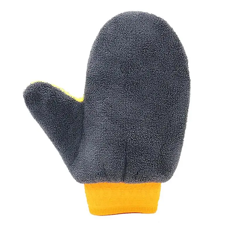 

Double-sided Car Wiping Gloves Dust Removal Liquid Shampoo Polishing Double-sided Microfiber Cloth Soft Sponge Glove Accessories