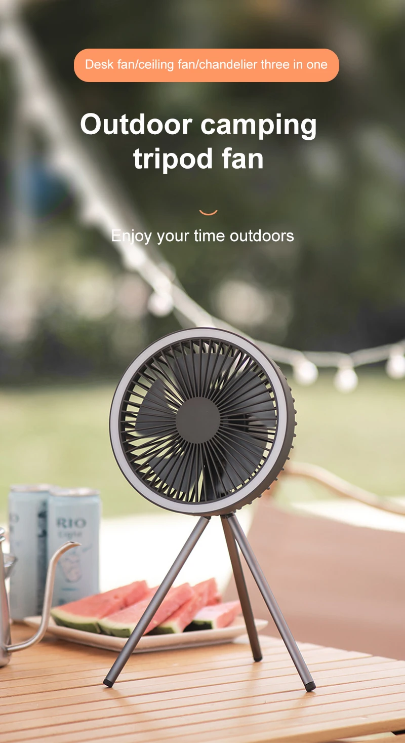 S46dbbb5c25774cae93eab1816ef95ac1B 10000mAh Portable Fan Home Outdoor Camping Fan LED Lighting Tripod Stand Desktop with Power Bank Wireless Ceiling Electric Fan Mallzona