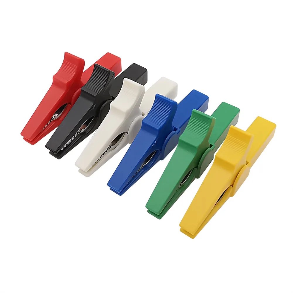 6Pcs Alligator Clips 55mm Battery Test Crocodile Clamp Connector For Banana Plug 4mm Multimeter Pen Cable Probes alligator clips test clip