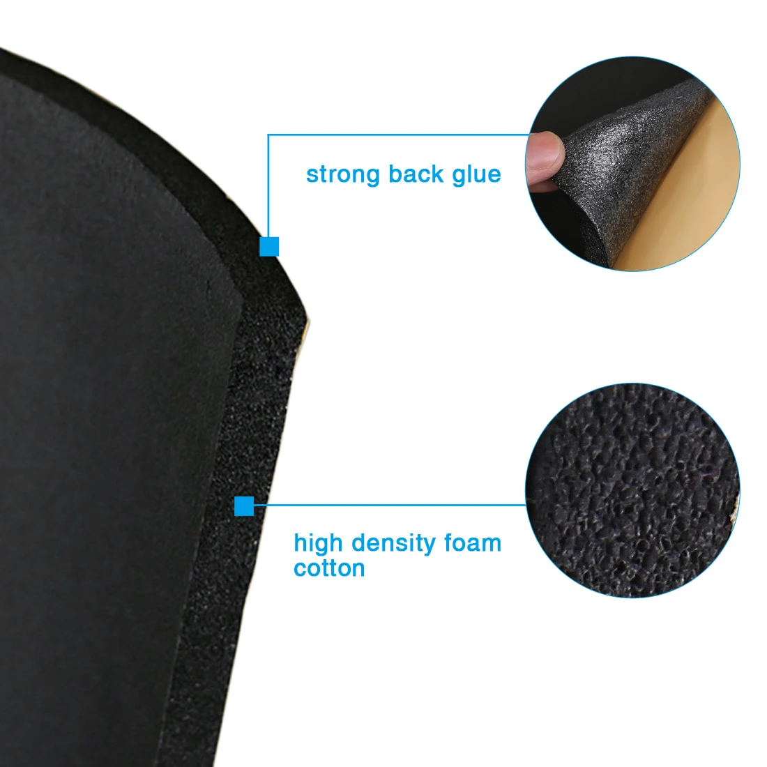 Sound Proof Mat Sound Insulation Mat Sound Absorbing Foam Soundproofing Foam Heat Insulation Mat Sound Deadener Mat 3mm 5mm 8mm 100cmx100cm Car Heat Insulation Pad Underlay Foam Self-adhesive