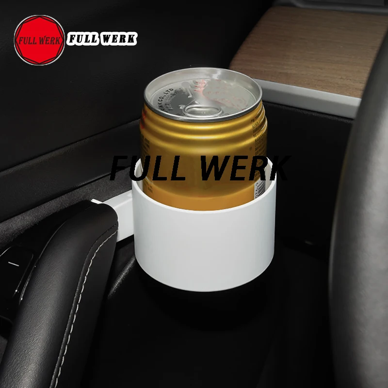

1pc Aluminum Alloy ABS Car Door Cup Holder Storage Box Bracket Mount for Tesla Model 3 Y Interior Accessory