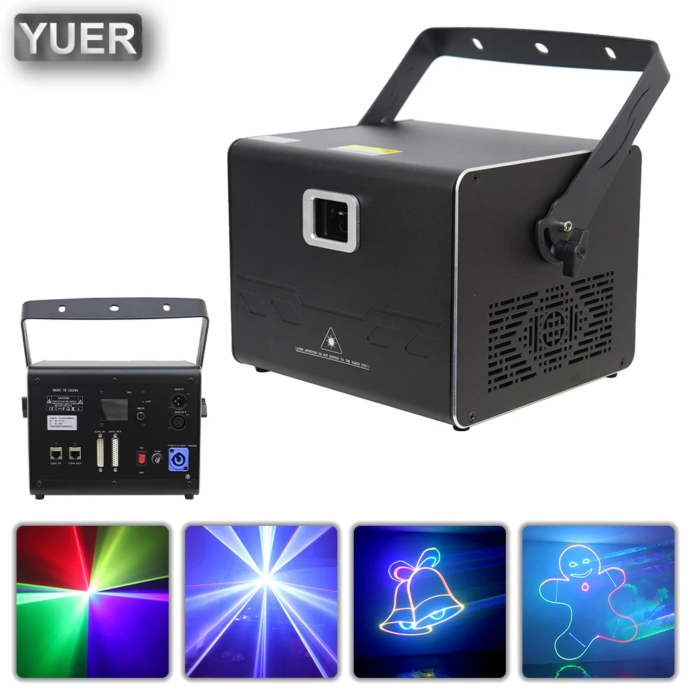 

10W RGB Laser Light ILDA DMX RJ45 Animation Beam Scanner Stage Laser Projector Dj Disco Party Christmas Stage Effect Lights