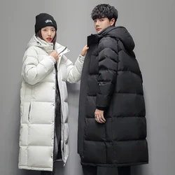 -30 Degrees Winter Snow Overcoat Hot Thicken Men's Down Jackets 2021 New Warm Parka Women Casual Long Down Coat Outdoor Overall