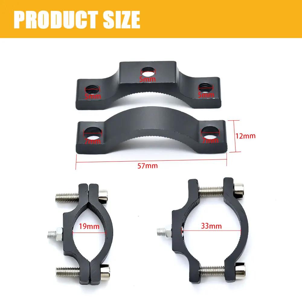 Motorcycle Headlight Spotlight Brackets Parts Sponge Clamp Led Light Bracket Mount Kit For  ATV Truck Dirt Bike SUV Accessories