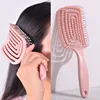 1Pcs Elastic Massage Comb Hollow Out Hair Brush Scalp Massage Combs Hair Styling Detangler Fast Blow Drying Detangling Tool 1