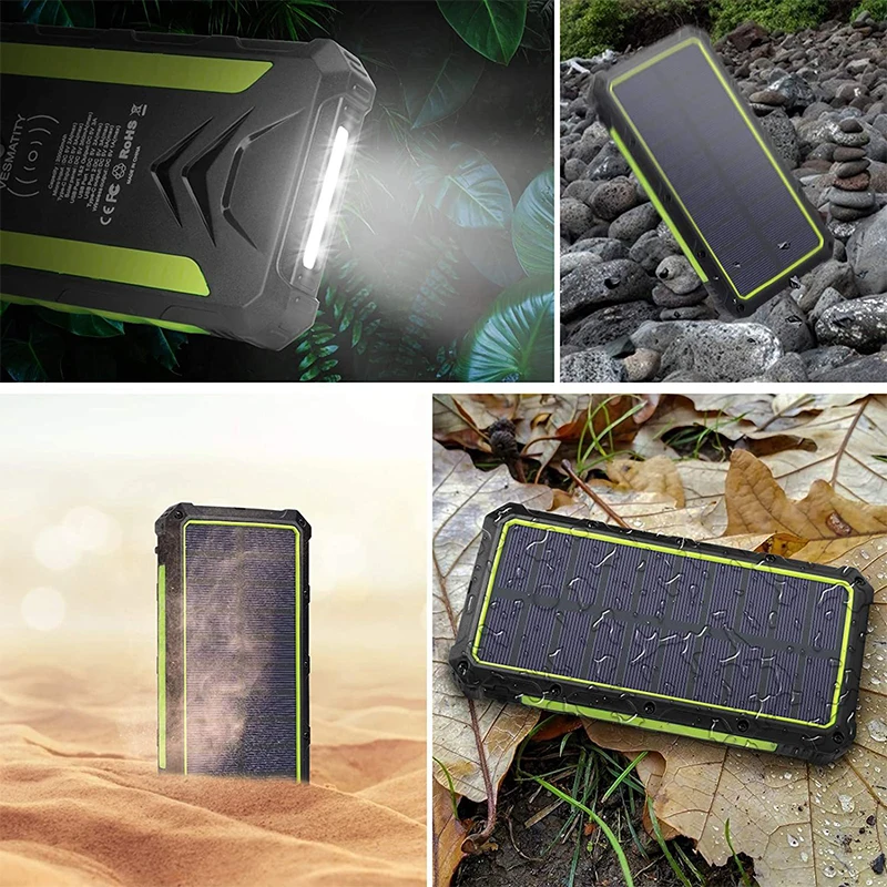 Carga solar portátil resistente al agua USB Solar Power Bank 50000mAh  portátil Cargadores solares - China Cargador de teléfono y Banco de energía  precio